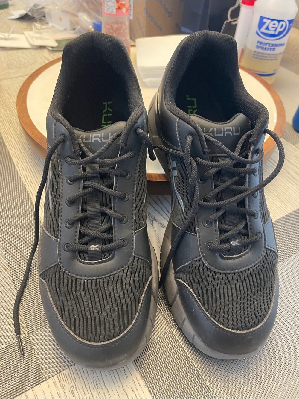 KURU Men's Black Mesh Lace-Up Comfort Sneakers KURU comfortable!